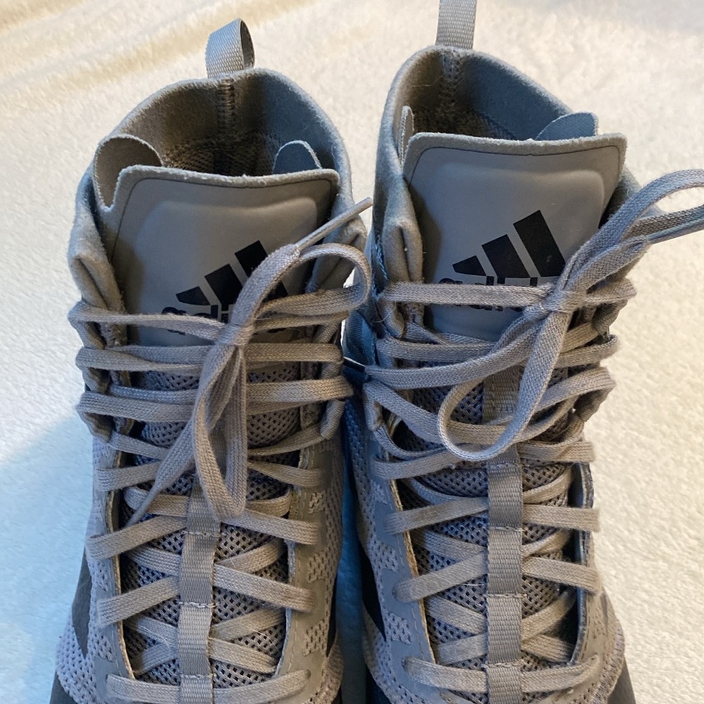 Adidas Speedex men’s gray black boxing high top shoes Sz 10 - Picture 4 of 11